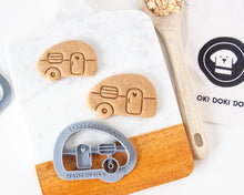 Load image into Gallery viewer, Teardrop Camper Shaped Cookie Cutter
