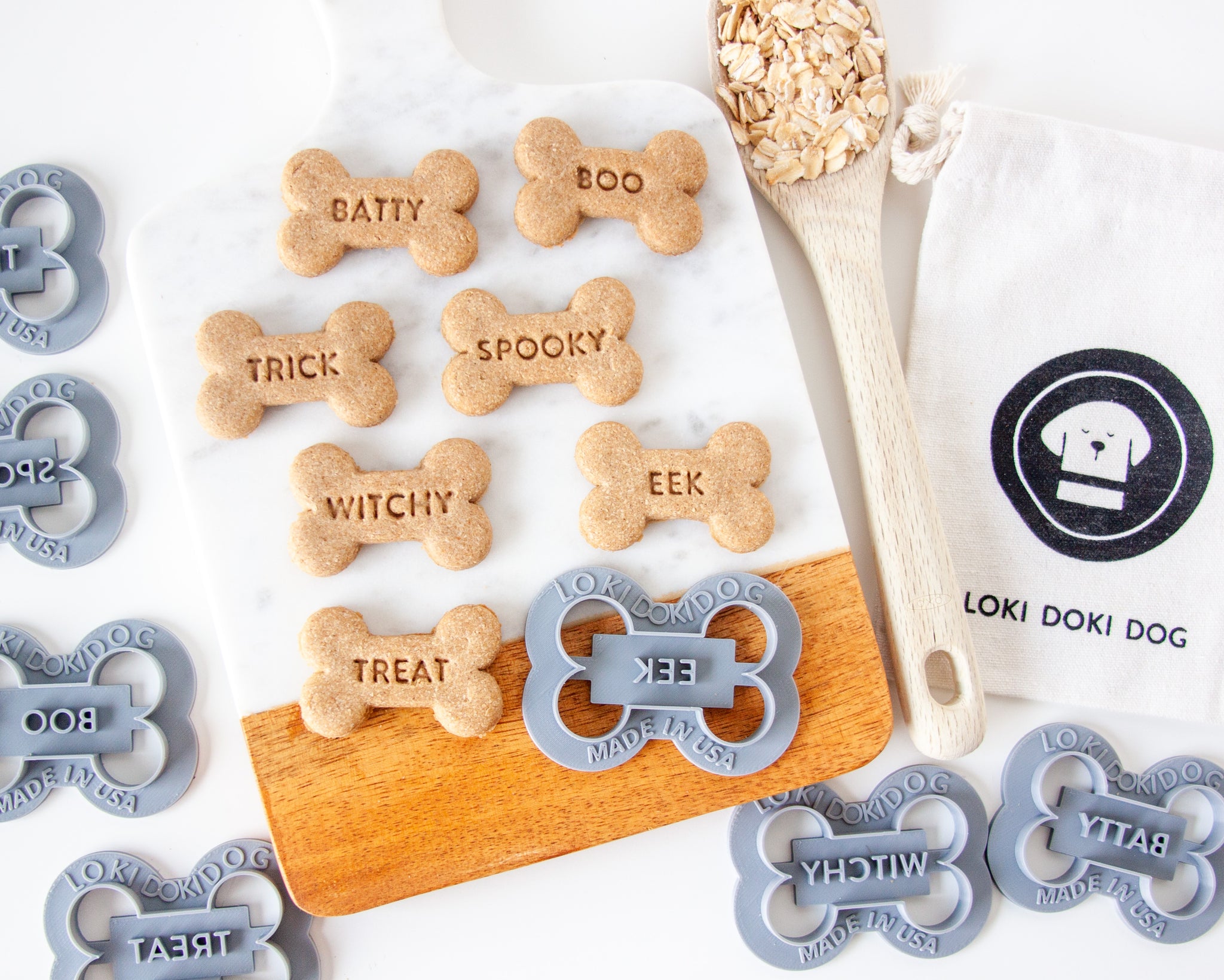 Fun Size Halloween Treat Dog Bone Shape Cookie Cutters 7 Styles Available