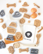 Load image into Gallery viewer, Park Sign &quot;Adventure Awaits&quot; Dog Cookie Cutter (Personalized)
