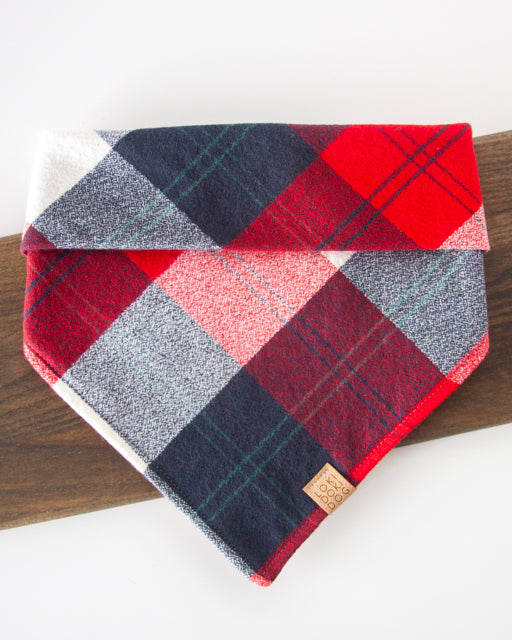 All-American Flannel Plaid Dog Bandana (Personalization Available)