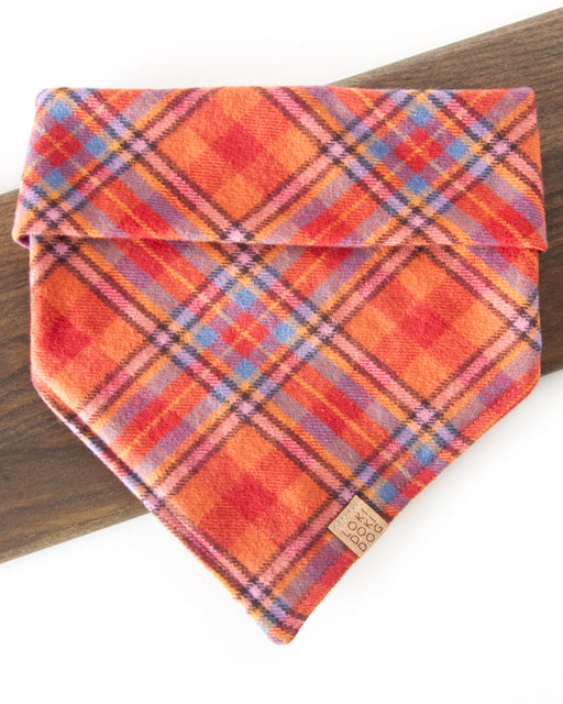 Autumn Days Flannel Plaid Dog Bandana (Personalization Available)