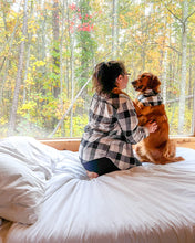 Load image into Gallery viewer, White Buffalo Plaid Flannel Dog Bandana (Personalization Available)
