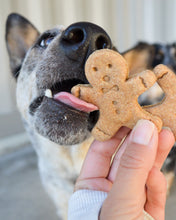 Load image into Gallery viewer, &quot;Oh, Snap!&quot; Gingerbread Man Cookie Cutter -  Christmas Dog Cookie Cutter
