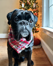 Load image into Gallery viewer, Kris Kringle Plaid Flannel Dog Bandana (Personalization Available)
