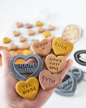 Load image into Gallery viewer, Conversation Heart Shaped Cookie Cutter (SINGLE- CHOOSE from 35 Styles)
