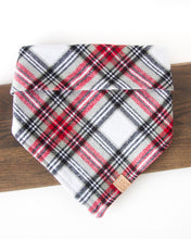 Load image into Gallery viewer, Good Tidings Christmas Plaid Flannel Dog Bandana (Personalization Available)
