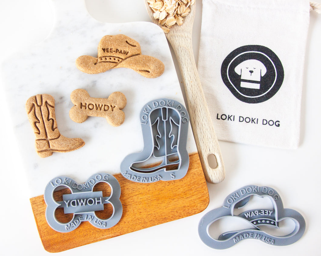 Cowboy Dog Cookie Cutter BUNDLE (Bundle of 3)