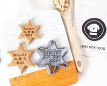 Load image into Gallery viewer, &quot;Deputy Dog&quot; Sheriff Badge Shaped Cookie Cutter
