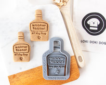 Load image into Gallery viewer, Whiskey Bottle &quot;Woofin&#39; Tootin&#39;&quot; Shaped Cookie Cutter
